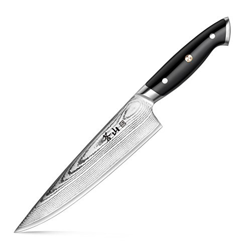 Cangshan Z Series 62731 High Carbon X-7 Damascus Steel Forged Chef Knife With Walnut Sheath, 8-Inch
