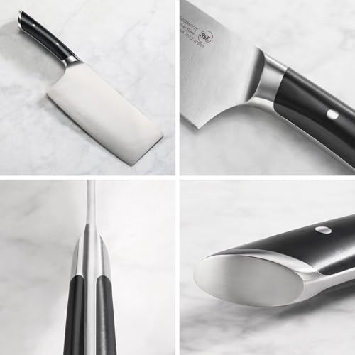 Cangshan Helena Series 7-Inch Vegetable Cleaver, Forged German Steel, Black, 502551