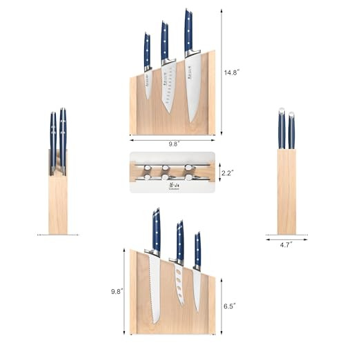 Cangshan Denali Series 7-Piece Hua Block Set, Maple, 10300835