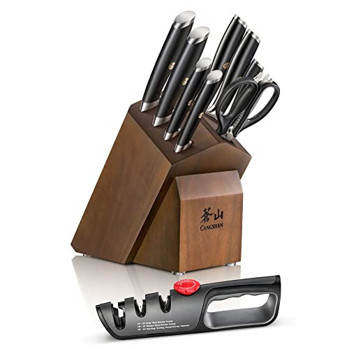 Cangshan L1 Series 10-Piece Knife Block Set, Forged German Steel, 1027532