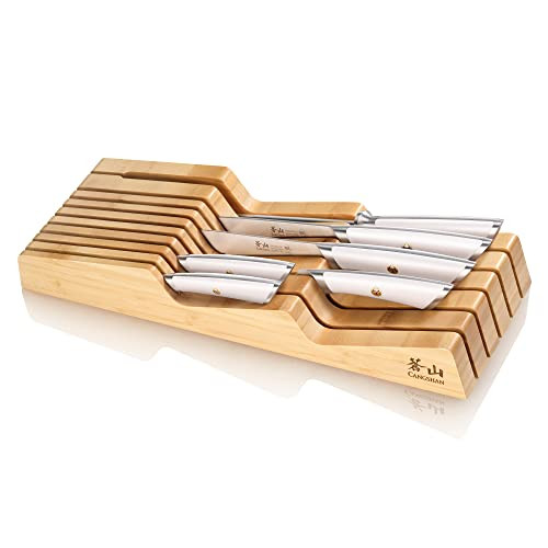 Cangshan Elbert Series German Steel Forged 7-Piece In-Drawer Set, Bamboo (White)