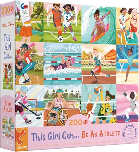 Ceaco - Olivia Gibbs - This Girl Can Be An Athlete - 200 Piece Jigsaw Puzzle