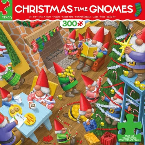 Ceaco - Holiday - Christmas Time Gnomes - 300 Piece Jigsaw Puzzle