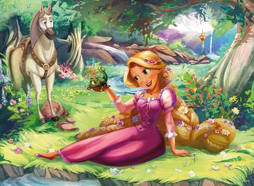 Ceaco - Disney - Princess Trio - Rapunzel And Pascal - Glitter Puzzle - 100 Piece Jigsaw Puzzle