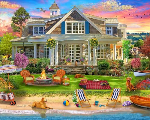 Ceaco - Ez2Hold - David Maclean - Memories At The Lake - 1000 Piece Jigsaw Puzzle For Adults - Challenging Puzzle Perfect For Game Nights - Finished Size Is 30 X 24