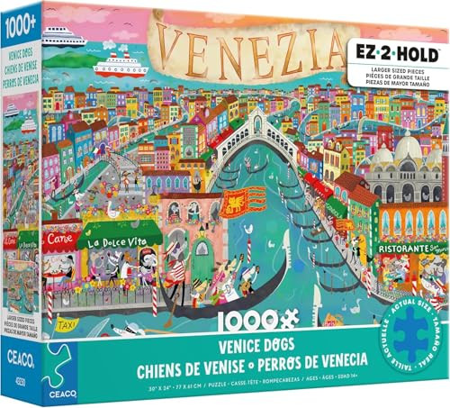 Ceaco - Venice Dogs - 1000 Larger Sized Piece Jigsaw Puzzle