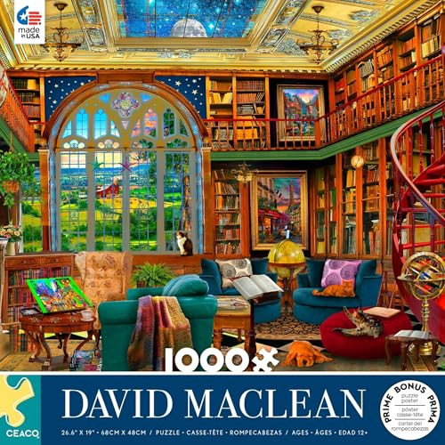 Ceaco - David Maclean - Country Library - 1000 Piece Jigsaw Puzzle