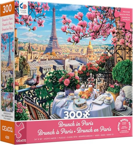 Ceaco - Brunch In Paris - 300 Oversized Piece Jigsaw Puzzle