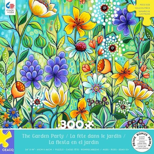 Ceaco - The Garden Party - 300 Oversized Piece Jigsaw Puzzle
