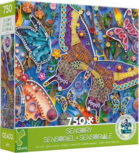 Ceaco - Sensory - Beautiful Butterflies - 750 Piece Jigsaw Puzzle