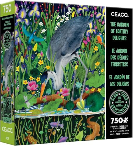 Ceaco - Glow In The Dark - The Garden Of Earthly Delights - 750 Piece Jigsaw Puzzle