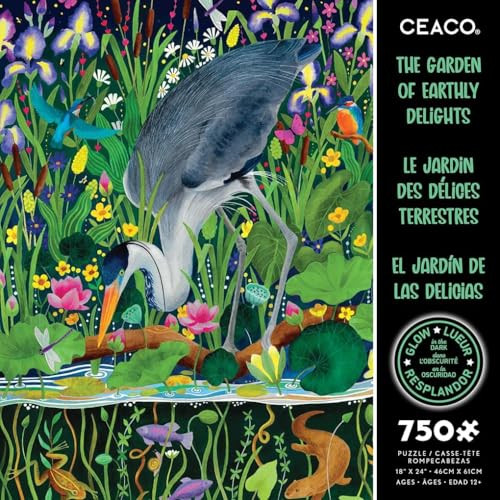 Ceaco - Glow In The Dark - The Garden Of Earthly Delights - 750 Piece Jigsaw Puzzle