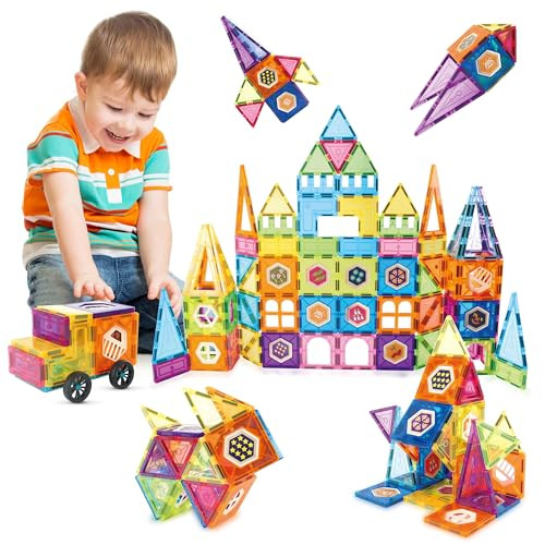 Contixo 144 Pcs Bristle Shape 3D Stem Building Toys, Construction Learning Stacking Educational Block, Creativity Beyond Imagination, Inspirational, Safe & Durable, Recreational Toy For Kids Ages 3-8