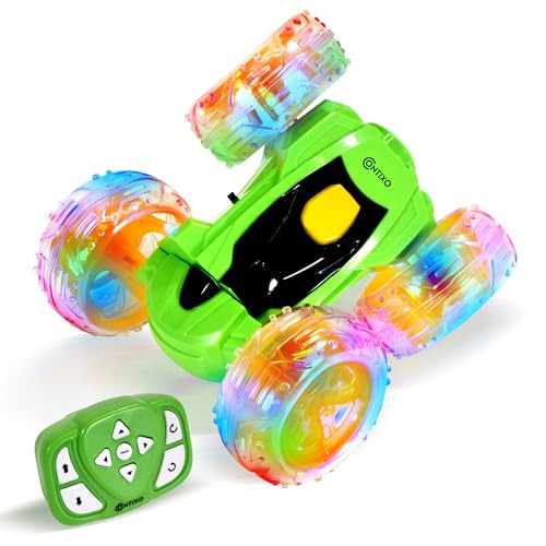 Contixo Sc3 Rc Stunt Car, Blue 2.4Ghz 4Wd Double-Sided 360Ãƒæ’Ã¢‚¬Å¡ÃƒŠã‚° Rotating Flip Racer Remote Control Toy Cars With Led Lights For Kids Girls Boys Age 4-12 Birthday