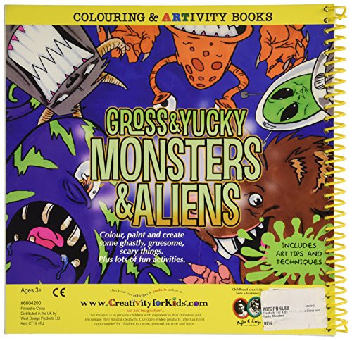 Creativity For Kids West Design West Designcfk6004 Creativity For Kids Junior Selection Gross & Yucky Monsters Artivity Book, Multi-Color