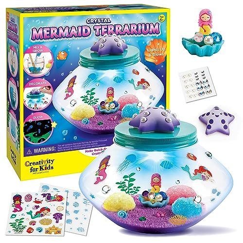 Creativity For Kids Crystal Space Terrarium Kit - Crystal Growing Kit For Kids - Diy Stem Science Kit For Boys And Girls (Ages 6+)