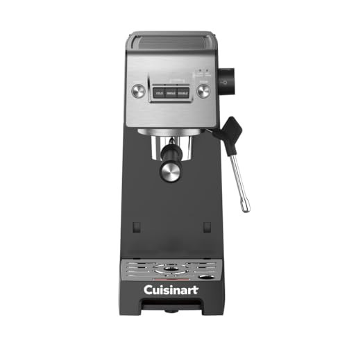 Cuisinart Espresso Bar Slim Coffee Espresso Machine, Makes Hot Or Cold Cafe-Quality Beverages Including Cappuccino, Lattes, And Cold Extracted Drinks, Steam/Frothing Wand For Milk-Based Drinks,Em-160