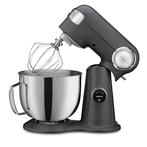 Cuisinart Smd-50Gph Precision Pro 5.5-Quart Digital Stand Mixer With 12-Speeds, 3 Preprogrammed Food Prep Settings, Mixing Bowl, Whisk, Flat Mixing Paddle, Dough Hook, And Splash Guard, Graphite