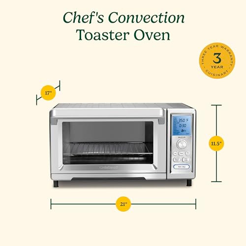 Cuisinart Chefãƒæ’Ã‚¢Ãƒ¢Ã¢‚¬Å¡Ã‚¬Ãƒ¢Ã¢‚¬Å¾Ã‚¢S Convection Toaster Oven, 1800-Watt Electric Oven With 15 Cooking Functions, Fits 13" Pizza, 9"X13" Baking Pan, And Full-Size Chicken, Nonstick Interior, Tob-260N1Nas, Stainless Steel