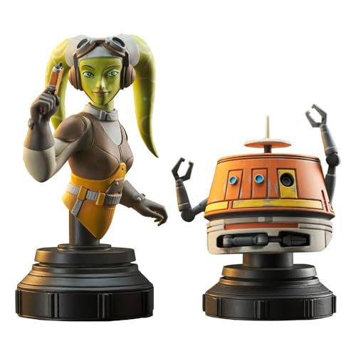 Diamond Select Toys Star Wars: Rebels: Hera & Chopper Mini-Bust Set, Multicolor, (Jan221987)