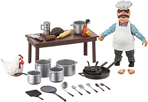 Diamond Select Toys The Muppets Best Of Series 2: Swedish Chef With Kitchen Action Figure, Multicolor Small