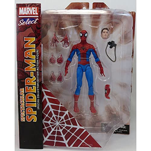 Diamond Select Toys Marvel Select: Spectacular Spider-Man Action Figure, Multicolor