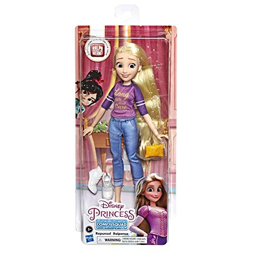 Disney Princess Comfy Squad Rapunzel, Ralph Breaks The Internet Movie Doll With Comfy Clothes And Accessories