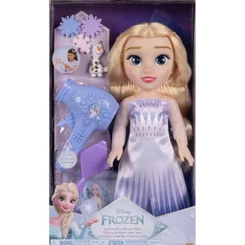 Disney Princess Frozen Get Ready With Me Large Doll And Hair Play Set-Elsa