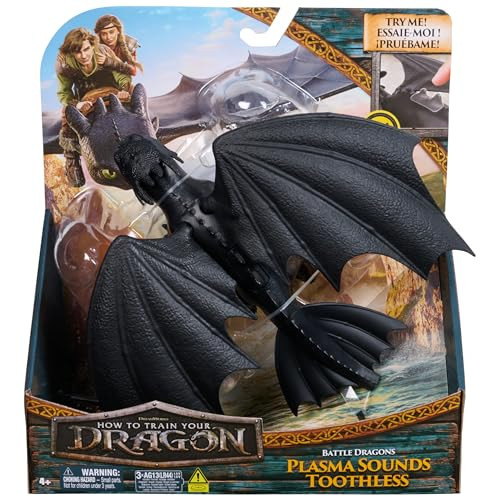 Dreamworks Dragons, Battle Dragons, Plasma Sounds Night Fury, 13Ãƒæ’Ã‚¢Ãƒ¢Ã¢‚¬Å¡Ã‚¬ÃƒŠã‚ Action Figure, Kids Toys For Boys & Girls Ages 4 And Up