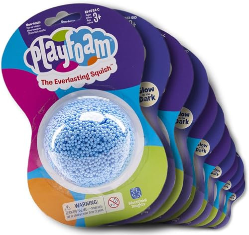 Educational Insights Playfoam Classic & Glow In The Dark Jumbo Pod, Set Of 12, Fidget, Sensory Toy, Easter Basket Stuffers For Boys & Girls, Ages 3+