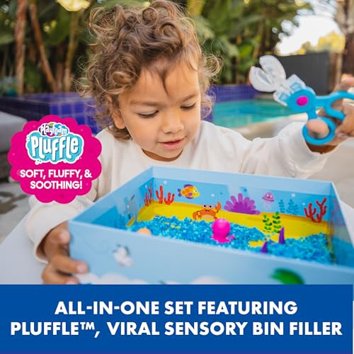 Educational Insights Pluffleãƒæ’Ã¢‚¬Å¡ÃƒŠã‚® Ocean Sensory Set With 2 Colors Of Pluffle, 9 Piece Set, Ages 3+