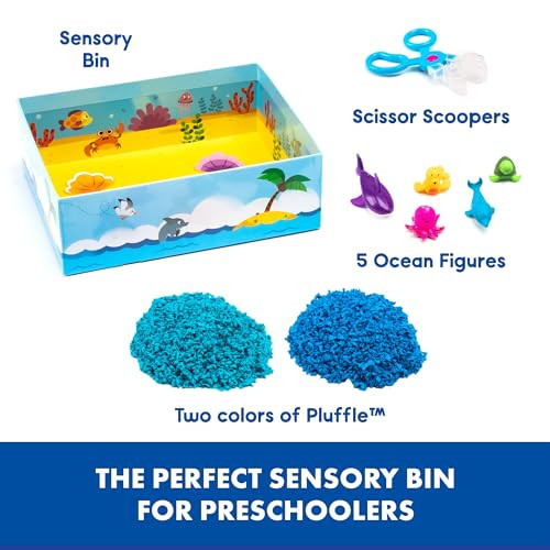 Educational Insights Pluffleãƒæ’Ã¢‚¬Å¡ÃƒŠã‚® Ocean Sensory Set With 2 Colors Of Pluffle, 9 Piece Set, Ages 3+