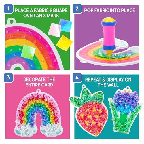 Educational Insights Tufting Kit - Arts And Crafts For Kids Ages 4-8, Poke In Art Kits For Girls And Boys, Diy Toddler Craft Sets, Poke-In Fabric Supplies, Mess- Kids Activity Kit Ideas