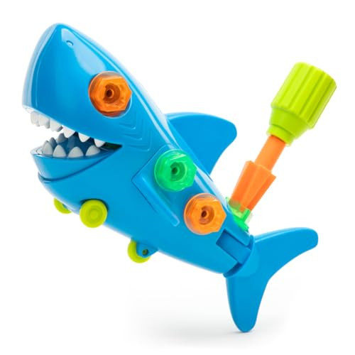 Educational Insights Design & Drillãƒæ’Ã¢‚¬Å¡ÃƒŠã‚® Shark - Take Apart Toy, 13 Pieces, Kid-Friendly Screwdriver, Toddler Stem Toy,  For Ages 3+
