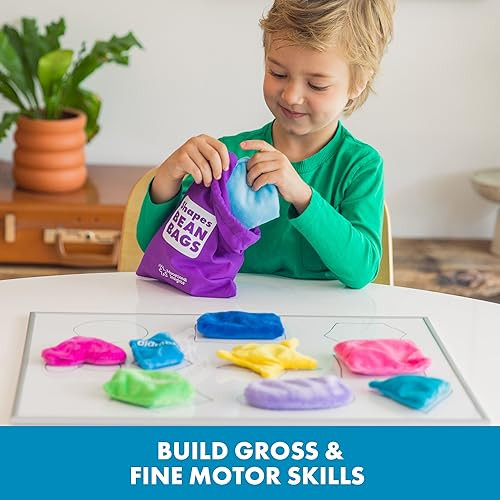 Educational Insights Shapes Bean Bags - Toddler Learning Toys, Learn Shapes And Colors, Shape Sorting Toys For Toddlers, Preschool Classroom Must Haves, Tactile Manipulatives For Kids Ages 3+