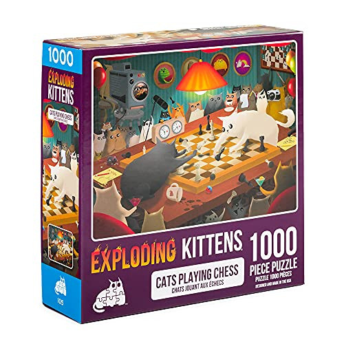 Exploding Kittens Tinkle In Time Jigsaw Puzzle By Exploding Kittens - 1000 Pieces Jigsaw Puzzle For Adults, Teens, And Kids - Cat Puzzle, Funny Puzzle, Art Puzzle