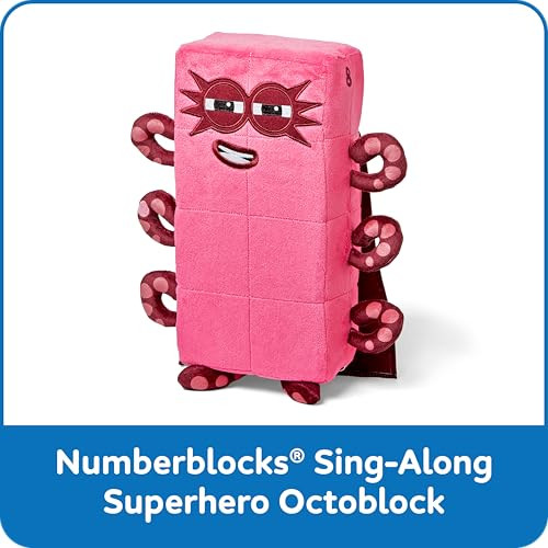 Hand2Mind Numberblocks Sing-Along Superhero Octoblock Plush, Music Toys, Numbers For Toddlers, Preschool Math Learning Toys, Light Up Stuffed Animal Plushies, Counting Blocks, Kids Birthday s