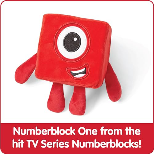 Hand2Mind Numberblocks One Plush, Plush Figure Toys, Numbers For Toddlers, Preschool Math Learning Toy, Stuffed Animal, Small Plushies, Soft Blocks, Counting Cubes, Stuffies For Kids, Birthday s