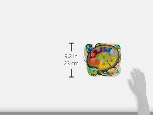 Hape Wooden Magnetic Maze Puzzle Colorblock Sea Turtle Learning And Development Puzzle With Magnetic Wand For Preschoolers