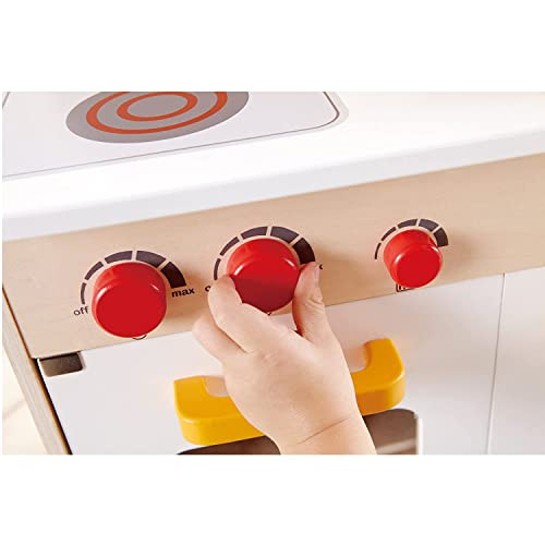Hape Gourmet Kitchen Kid'S Wooden Pretend Play Kitchen Set Sink, Stove, Baking Oven, Cabinet, Turnable Knobs & Spice Shelf