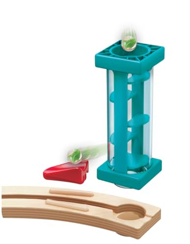 Hape Castle Escape - Quadrilla Wooden Marble Run Blocks - Stem Learning, Building & Development Construction Toy - Counting, Color & Problem Solving For Ages 4+, 101Piece, Multi Color (E6019)