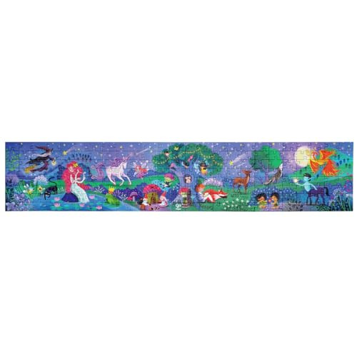 Hape Magic Forest Puzzle 1.5 Meter Long  200 Pieces Colorful Giant Glow-In-The-Dark Enchanted Jigsaw, For Children 6+ Years