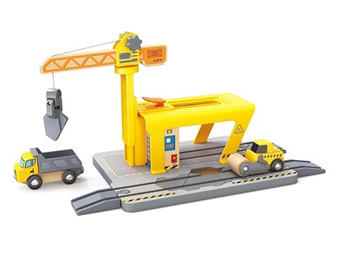 Hape Construction Crane For Kids  Expanding Set For Creative Play