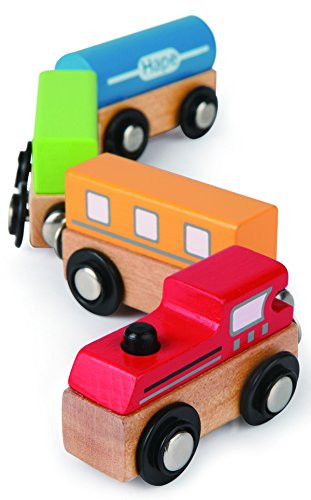 Hape Qubes Wooden Magnetic Classic Train Set