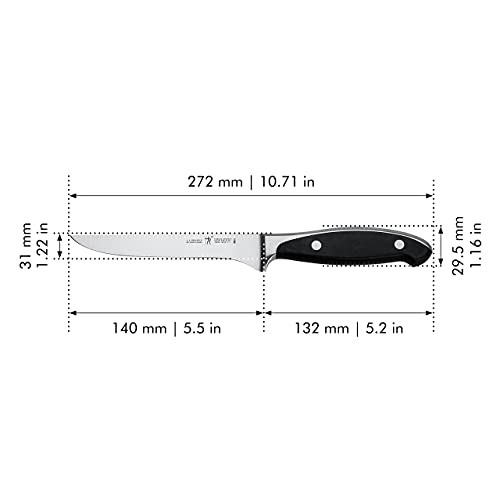 Henckels Forged Synergy 5.5-Inch Boning Knife, Black/Stainless Steel
