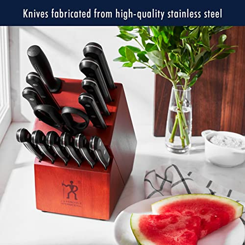 Henckels Solution Razor-Sharp 12-Pc Knife Set, Chef Knife, Bread Knife, Steak Knife, German Engineered Informed By 100+ Years Of Mastery,Walnut