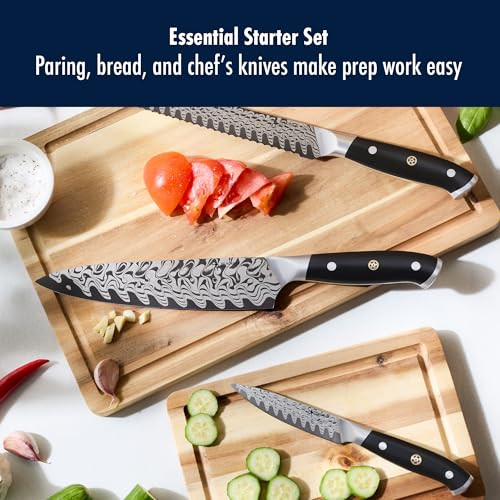 Henckels Compass Damascus 3-Pc Starter Damascus Knife Set