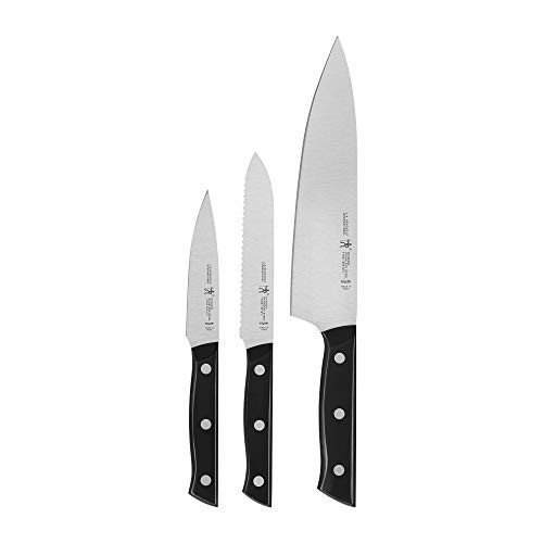 Henckels Dynamic Razor-Sharp 3-Pc Kitchen Knife Set, Chef Knife, Paring Knife, Utility Knife, German Engineered Informed By 100+ Years Of Mastery, Stainless Steel