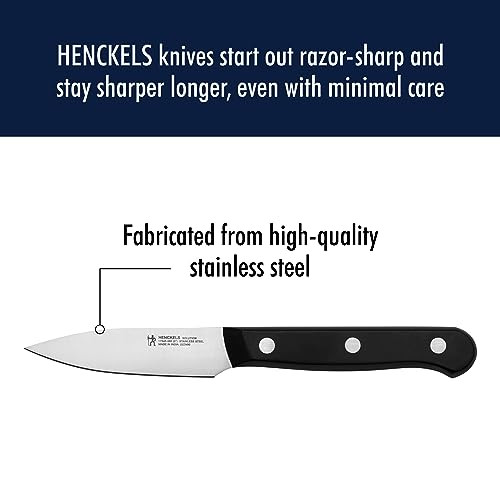 Henckels Solution Razor-Sharp 2-Piece Compact Chef Knife Set, German Engineered Knife Informed By Over 100 Years Of Mastery, Black