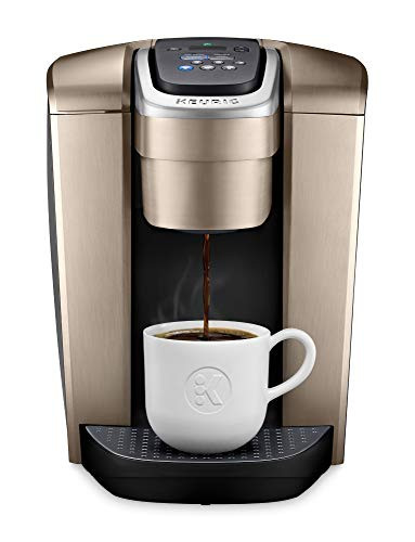Keurig K-Elite Coffee Maker, Single Serve K-Cup Pod Coffee Brewer, Brushed Gold & 3-Month Brewer Maintenance Kit Includes Descaling Solution, Water Filter Cartridges & Rinse Pods, 7 Count